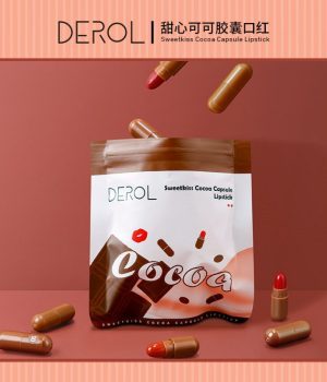 DEROL 10 Color Sweetkiss Cocoa Capsule Lipstick: Indulgent Matte