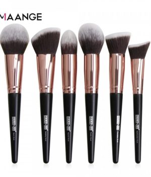 Maange 6 Piece Essential Makeup Brush Set Black Color: Perfect Your Look