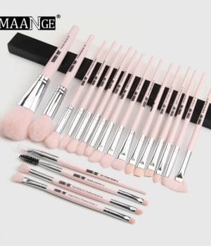 Maange 20 Piece Eye Makeup Brush Set - Pink Silver: Your Ultimate Eye Makeup Arsenal
