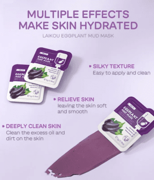 Laikou Eggplant Mud Mask: Acne Fighting & Pore Deep Cleanse