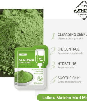 Laikou Matcha Mud Mask – 5 gm: Detoxifying & Purifying
