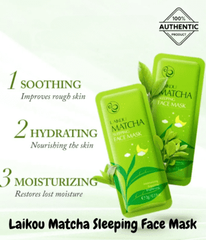 Laikou Matcha Sleeping Face Mask - 3g: Overnight Detox & Hydration