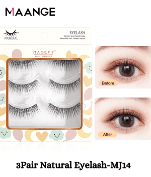 Maange 3Pair Mink Hair 3D Eyelashes MJ14