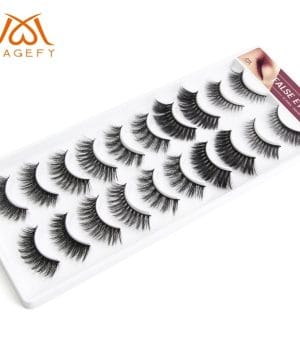 Maange 10 Pairs Handmade Mink Eyelashes 7079: Luxury Lashes