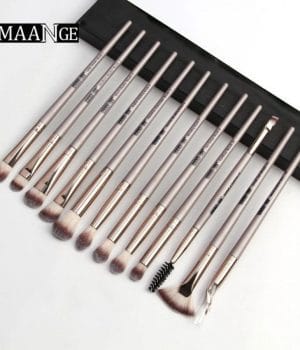 Maange 12 Piece Eye Makeup Brush Set - Brown Color: Master Your Eye Look