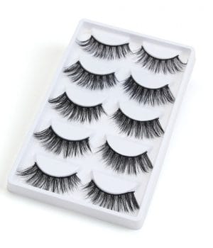 Maange 5 Pair 3D Natural Mink Eyelashes Z08: Effortless Elegance