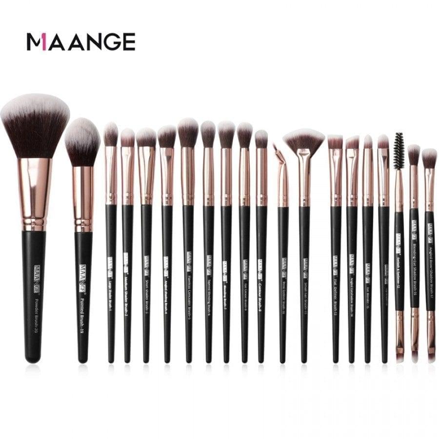 Maange 20 Piece Eye Makeup Brush Set – Black Golden: Your Ultimate Eye Makeup Arsenal - Image 2