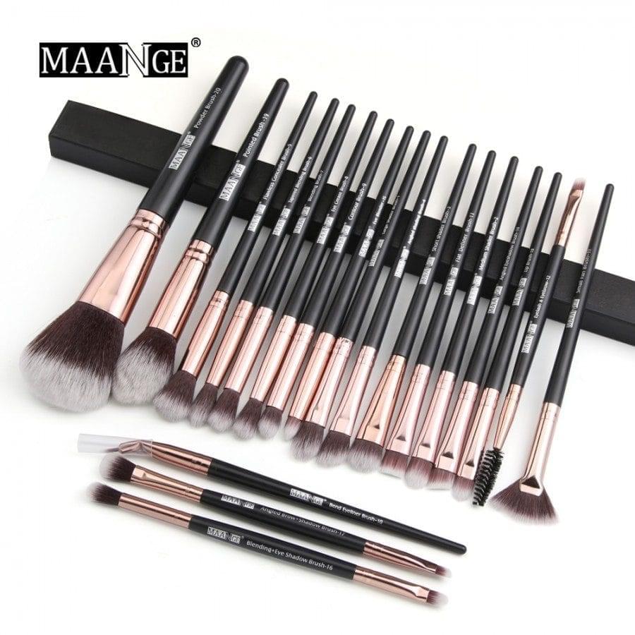 Maange 20 Piece Eye Makeup Brush Set – Black Golden: Your Ultimate Eye Makeup Arsenal